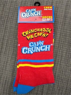 NWT Cap'n Crunch Men's Novelty Crew Socks 6-12